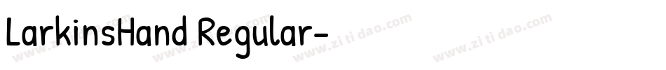 LarkinsHand Regular字体转换